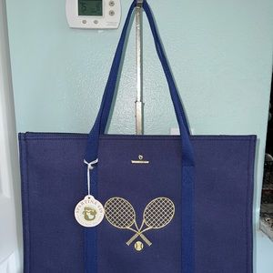 Spartina gold embroidered tennis tote bag new with tags